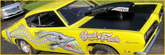 Bad Fish Car Close Up View