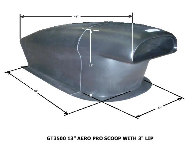 GT3500 13 inch Tall Aer Pro Scoop with Lips